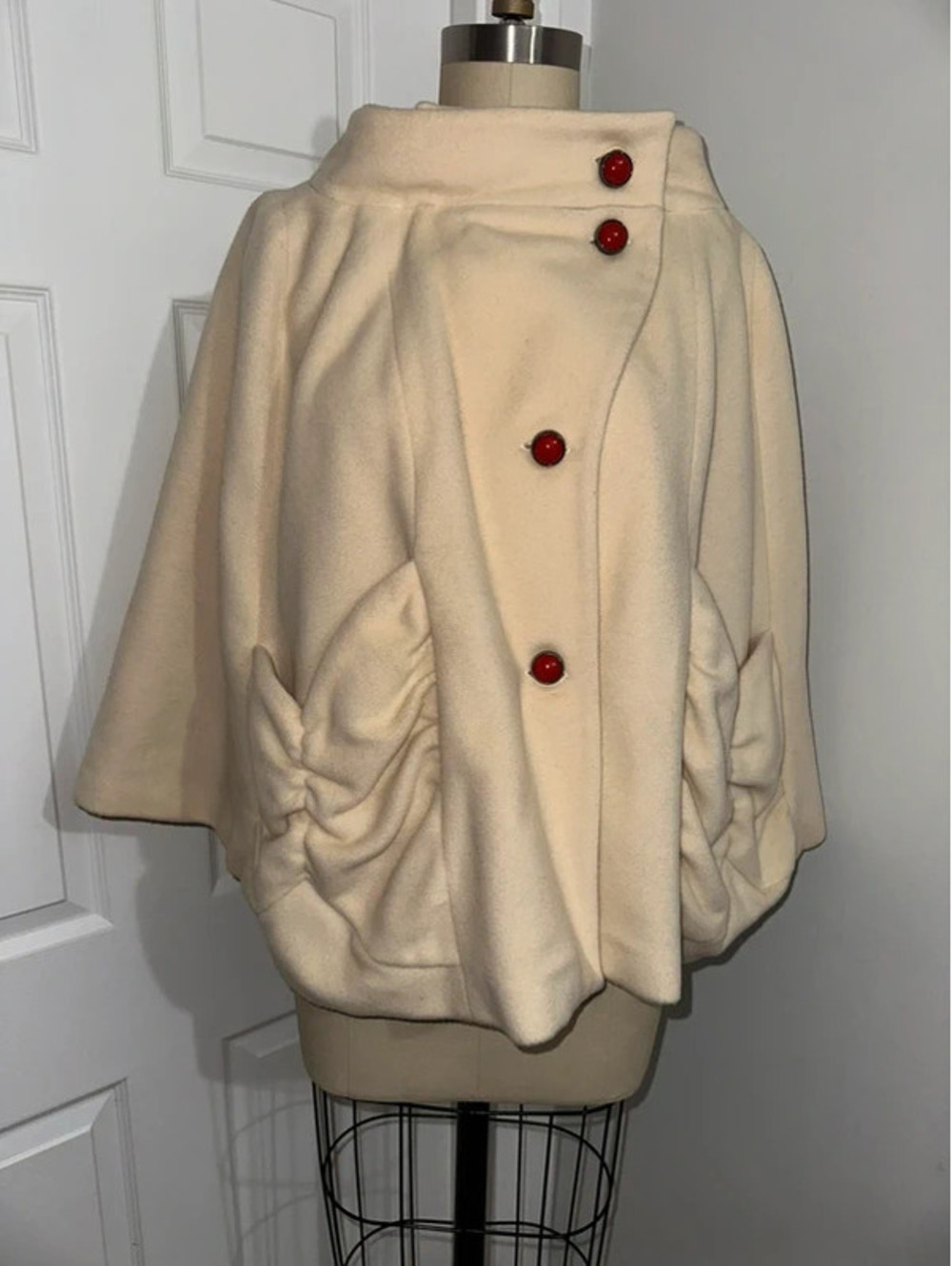 Vintage Wool Cape Coat Jermikko Shoshanna O/S